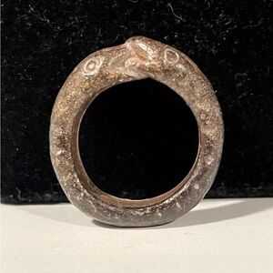 Antique Bronze Double Headed Snake Ring